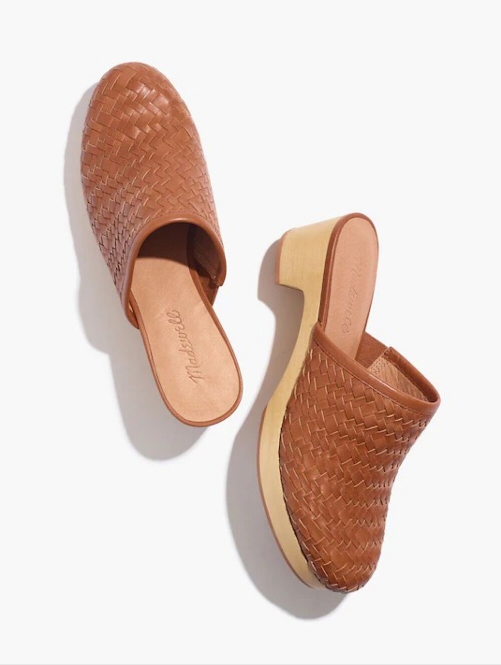 Madewell The Jordyn Clog in Woven Leather